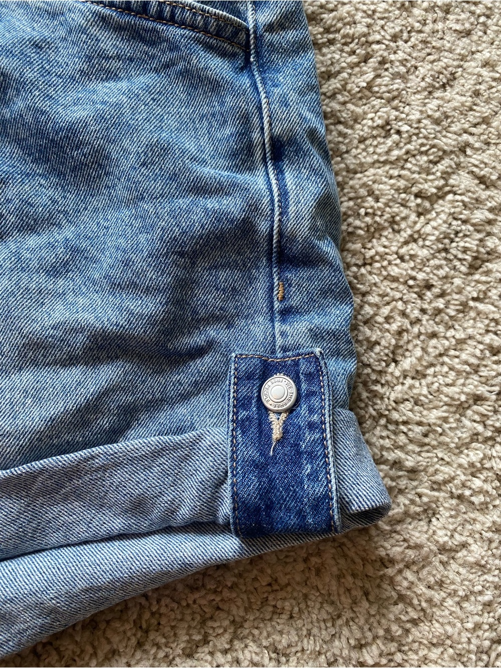 Free People denim button up romper, medium - Picture 8 of 13